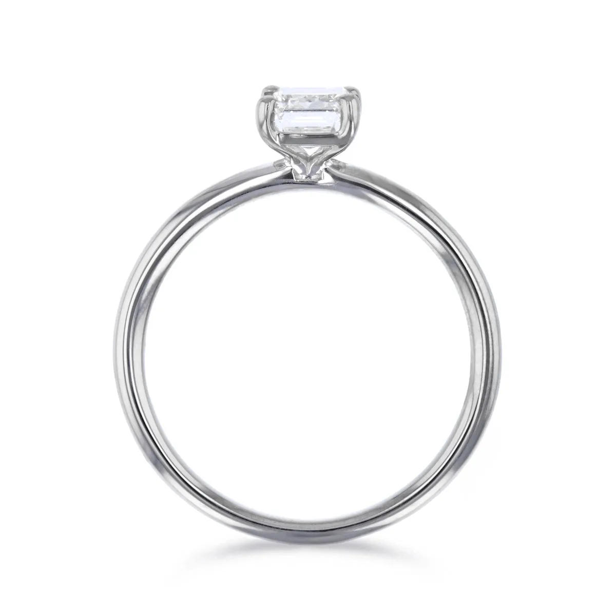 1-50ct Sofia Emerald Cut Diamond Solitaire Engagement Ring | 18ct White Gold