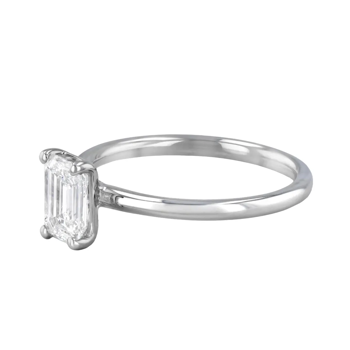 1-50ct Sofia Emerald Cut Diamond Solitaire Engagement Ring | 18ct White Gold