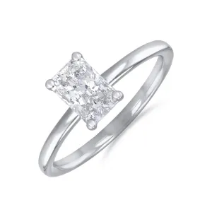 1-50ct Sofia Radiant Cut Diamond Solitaire Engagement Ring | 18ct White Gold