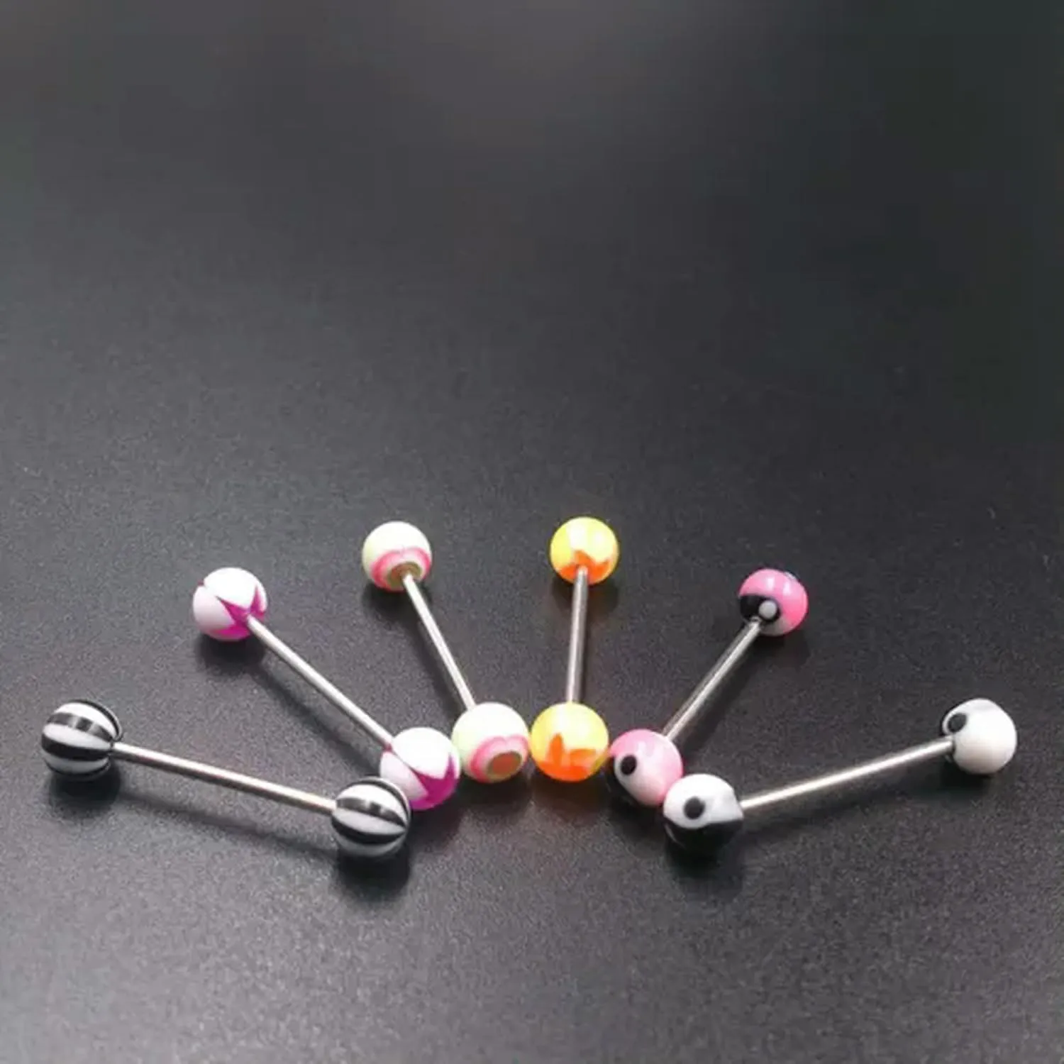10/30/50 Premium Tongue Nipple Ear Rings S Bell Body Piercing Jewelry_tu-50PCS