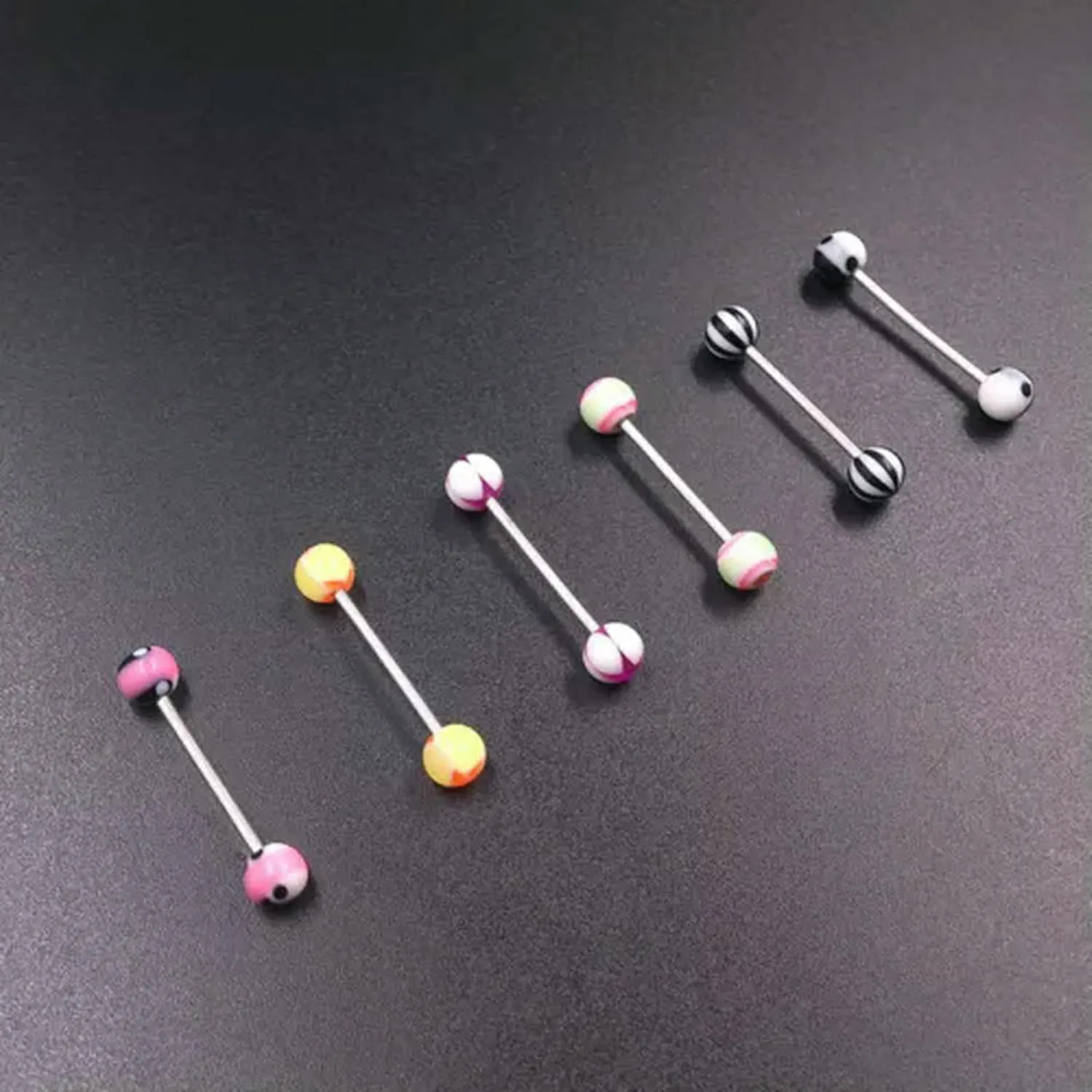 10/30/50 Premium Tongue Nipple Ear Rings S Bell Body Piercing Jewelry_tu-50PCS