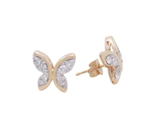 10K Yellow Gold Diamond Women's Earrings