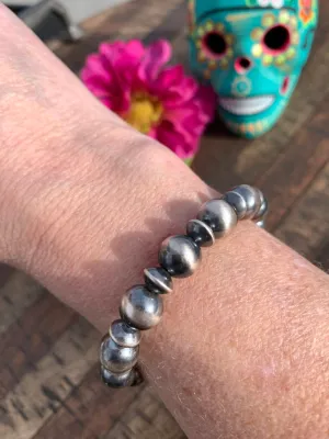 10mm Sterling Pearl Stretch Bracelet