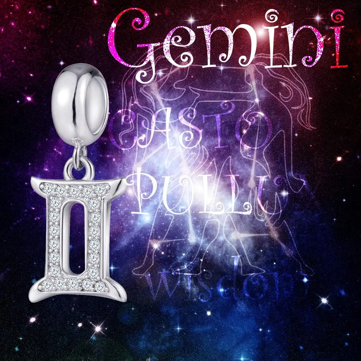 12 Zodiac Sign Charms for Charm Bracelets - 925 Sterling Silver Constellation/Horoscope Pendants