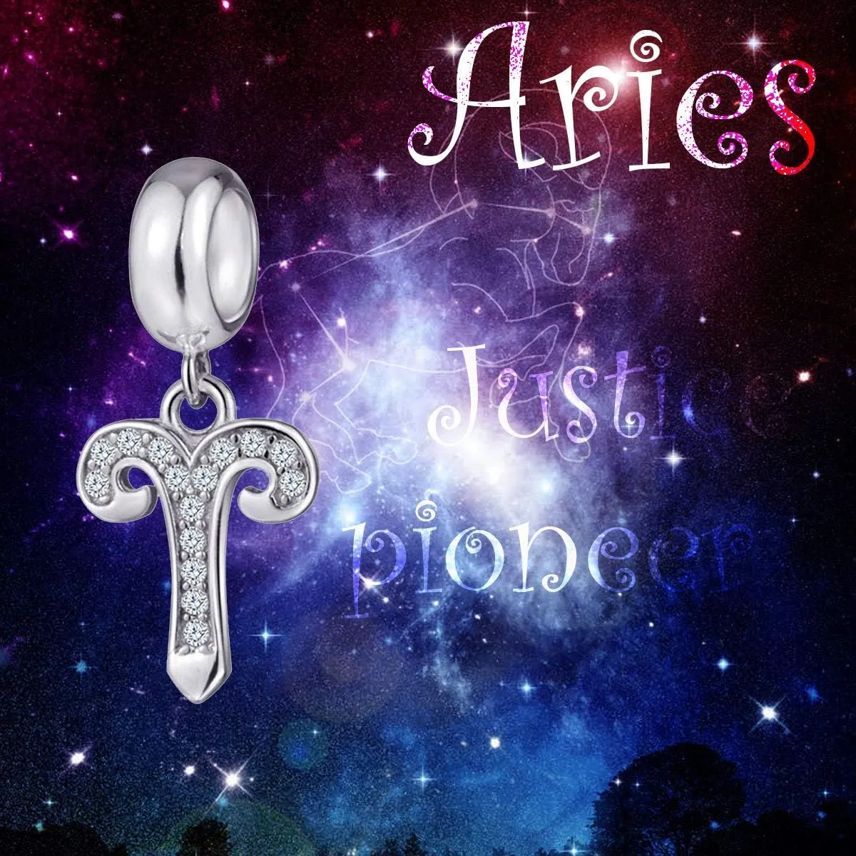 12 Zodiac Sign Charms for Charm Bracelets - 925 Sterling Silver Constellation/Horoscope Pendants