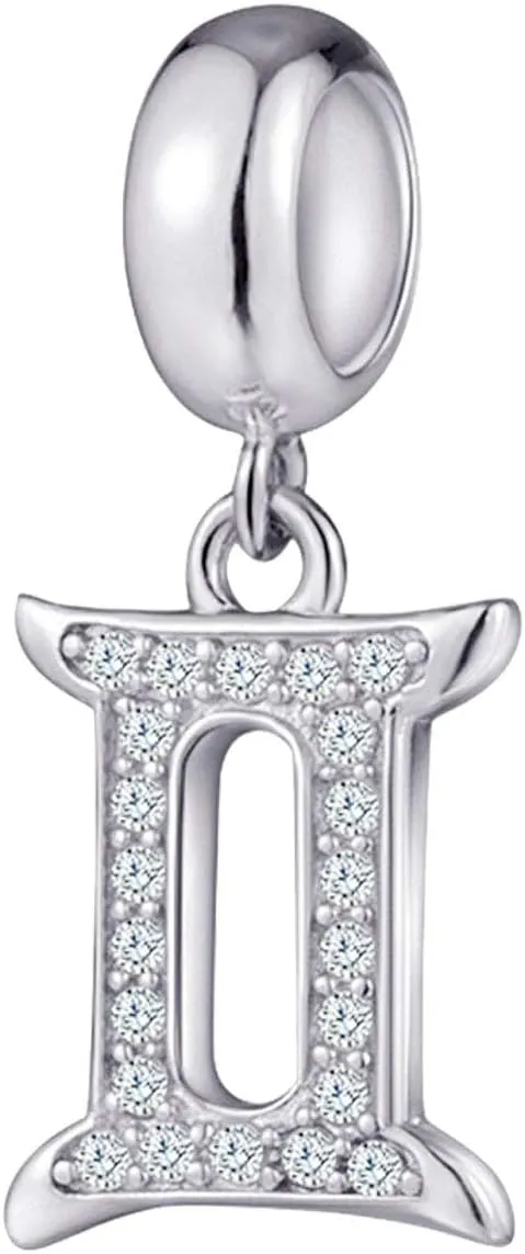 12 Zodiac Sign Charms for Charm Bracelets - 925 Sterling Silver Constellation/Horoscope Pendants