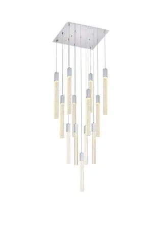 13 Light Pendant from the Weston Collection in Chrome Finish by Elegant Lighting