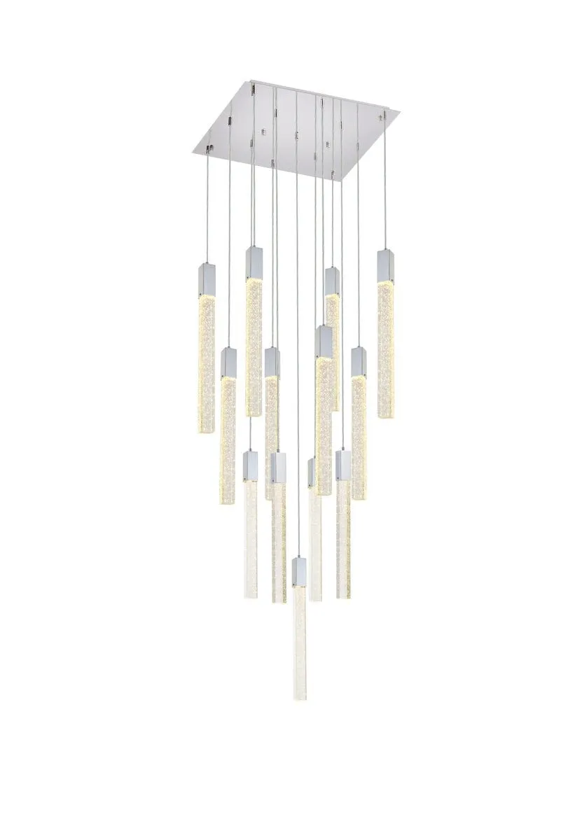 13 Light Pendant from the Weston Collection in Chrome Finish by Elegant Lighting