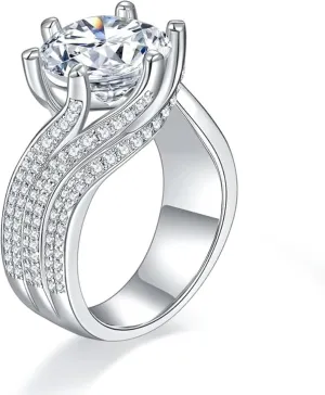 14K Gold 5 Carat Diamond Engagement Rings for Women | Excellent Cut | D-color,VVS1 Clarity | Engagement or Proposal Jewelry