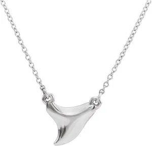 14k Gold or Sterling Silver Shark Tooth Necklace Fine Jewelry for Women Gifts for Her, 16"  1" Extender