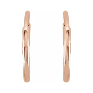 14K Rose 10 mm Endless Huggies