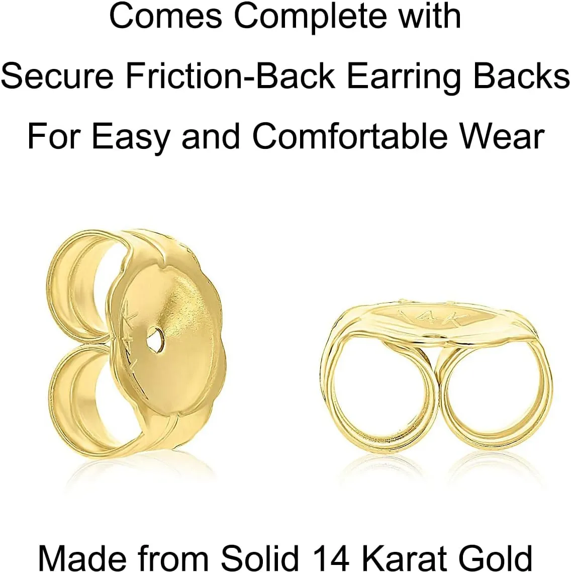 14k Solid Gold Small Polished Flat Plain Mini Cross Stud Earrings