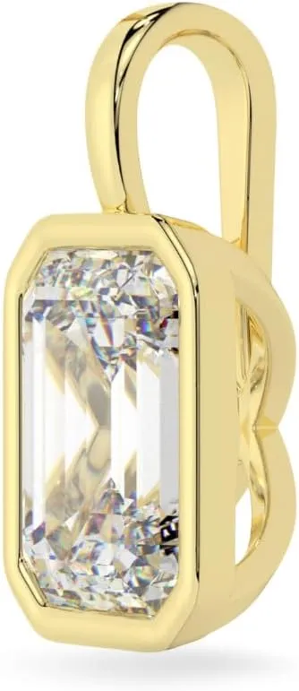 14K Solid White or Yellow Gold Lab Grown Moissanite Solitaire Pendant Necklaces | Round, Pear, Heart Shape | Pendant Only | Made in USA