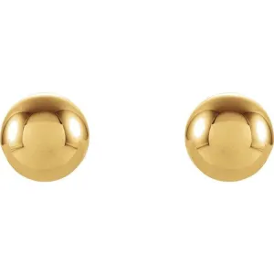 14K Yellow 3 mm Ball Stud Earrings