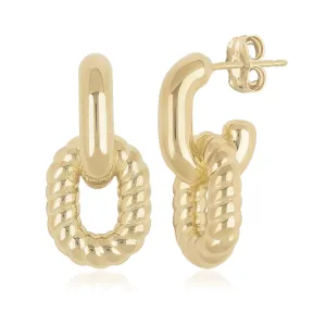 14K Yellow Doorknocker Earrings