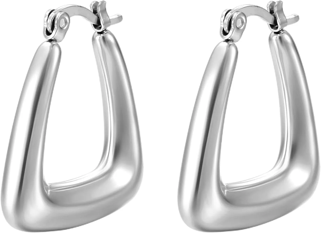 18K Gold Plated Twisted Chunky Gold Hoop Earrings Rope round trendy for Women Christmas Gift
