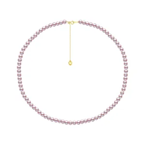 18K Solid Gold Freshwater Pearl Necklace KN00093