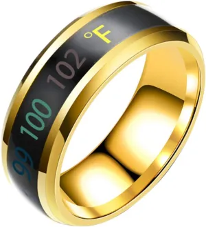 1pc Couple Ring Mens Silicone Wedding Band Men Wedding Band Ring Steel Band Ring Rings for Men Mood Changing Ring Intelligent Steel Belt Stainless Steel Man