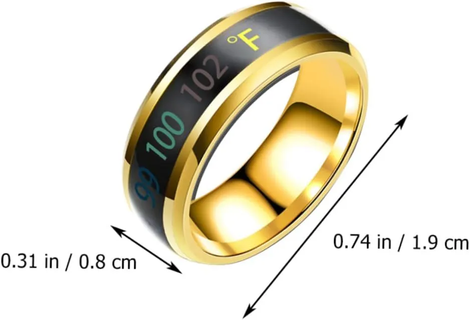 1pc Couple Ring Mens Silicone Wedding Band Men Wedding Band Ring Steel Band Ring Rings for Men Mood Changing Ring Intelligent Steel Belt Stainless Steel Man