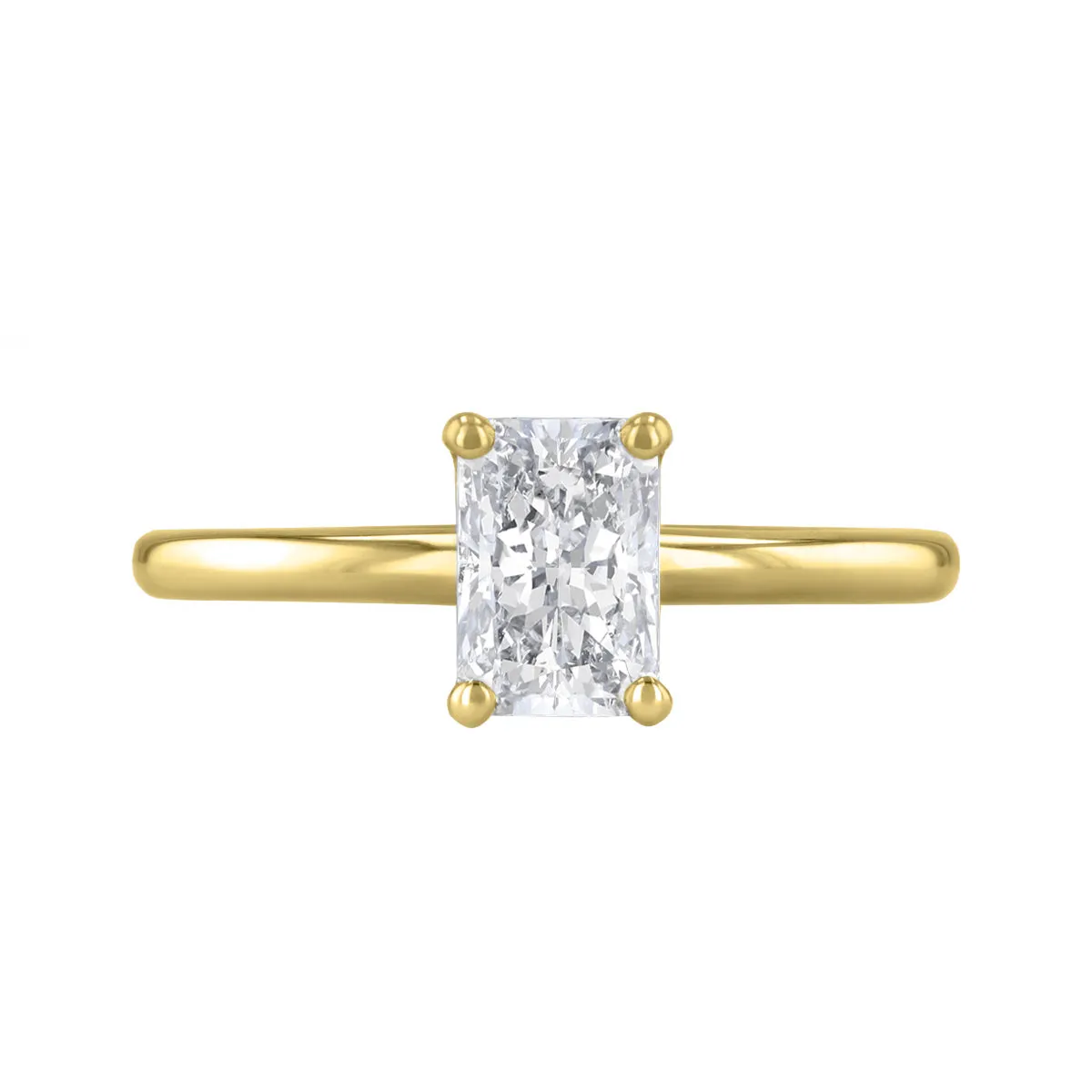 2-00ct Sofia Radiant Cut Diamond Solitaire Engagement Ring | 18ct Yellow Gold