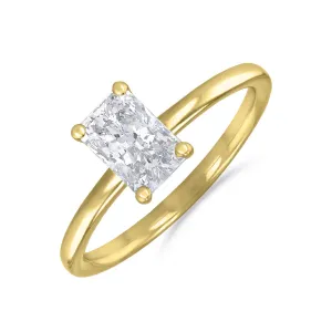 2-00ct Sofia Radiant Cut Diamond Solitaire Engagement Ring | 18ct Yellow Gold
