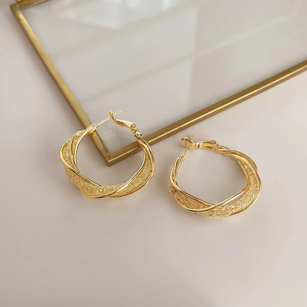2 Pairs Lymphatic Drainage Slimming Hoop Earrings, Flysmus Halolux Lymphvity Magnetotherapy Germanium Earrings, Lymphatic Activity Hoop Acupuncture Therapy Earrings Fashion Jewelry Gift For Women