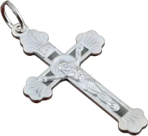 2024 Trendy New Real 100% S990 Pure Silver Jewelry Fashion Jesus Cross Pendant For Men And Women, As Pic