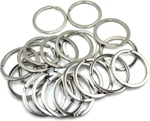 20PCS Key Rings Key Chain,Key Rings for Car Keys,(1.06in/27mm),Stainless Steel Split Ring Keychain