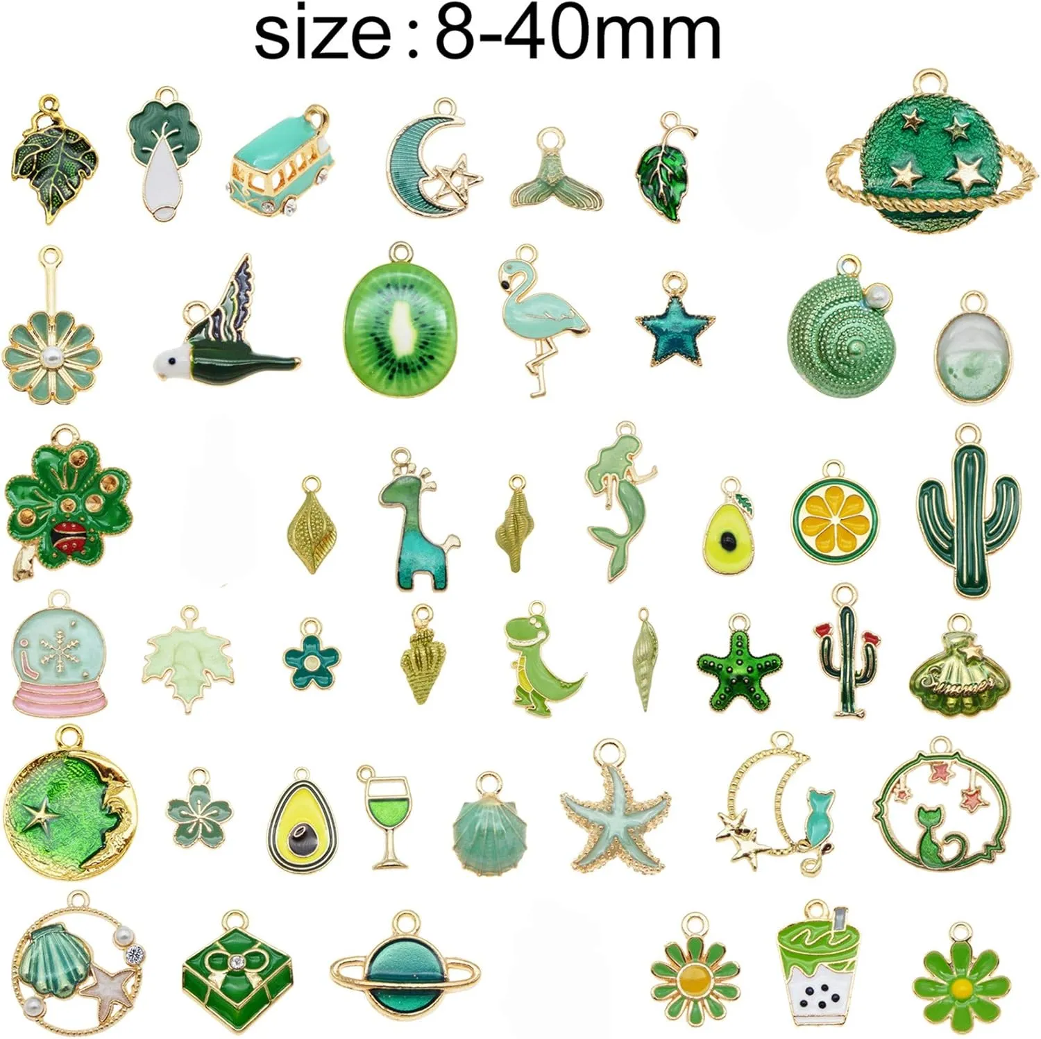 30pcs Mixed Enamel Charms Pendants for Jewelry Making Bulk lot Necklace Earrings Bracelet Craft Findings