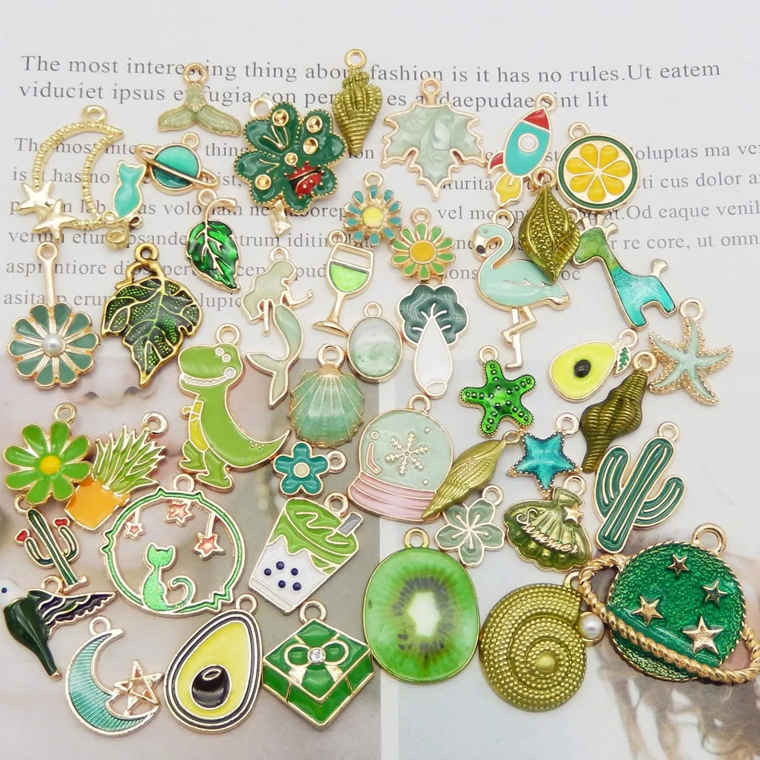 30pcs Mixed Enamel Charms Pendants for Jewelry Making Bulk lot Necklace Earrings Bracelet Craft Findings