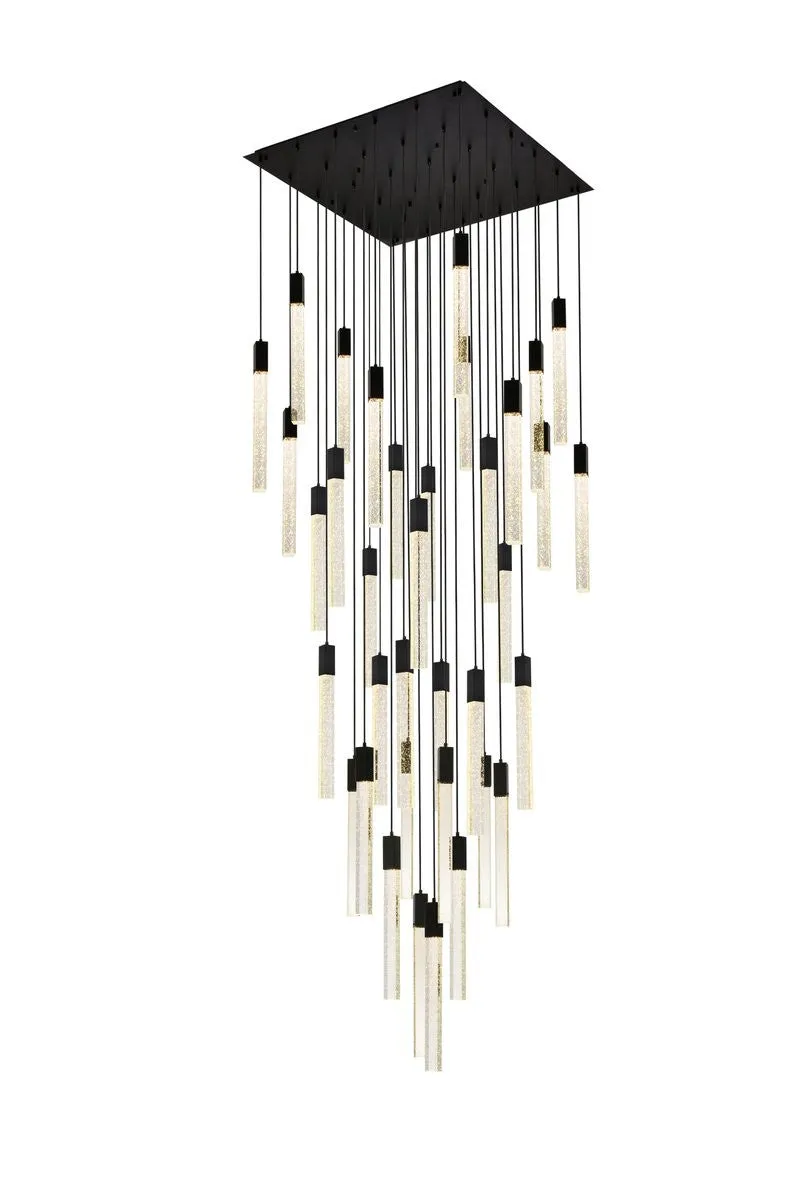 36 Light Pendant from the Weston Collection in Black Finish by Elegant Lighting