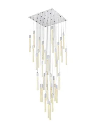 36 Light Pendant from the Weston Collection in Chrome Finish by Elegant Lighting