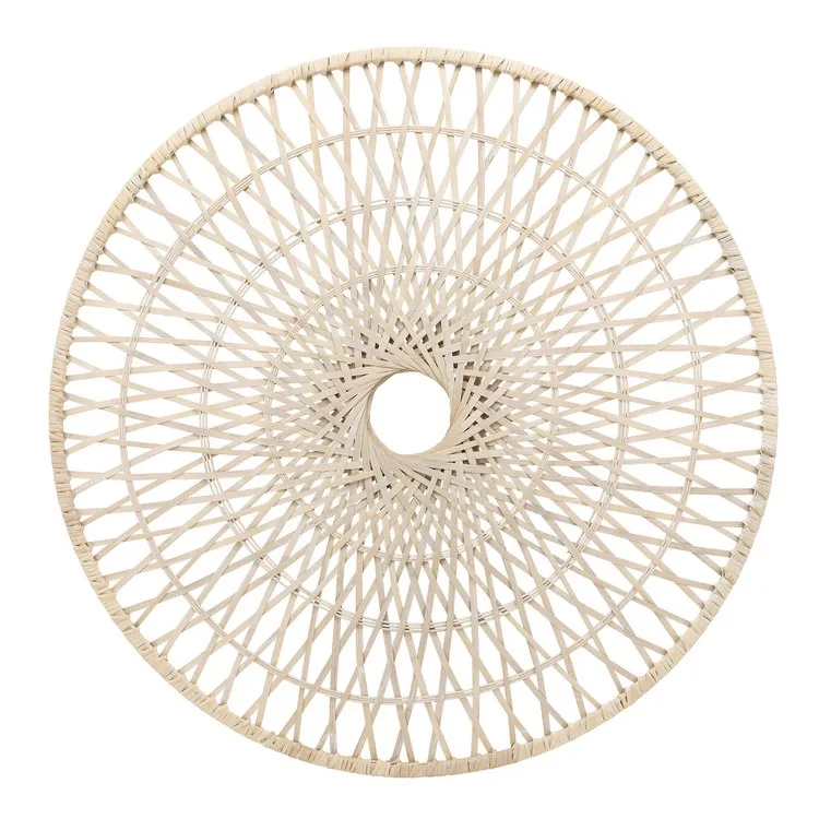 36" Round Wicker Wall Decor - Natural