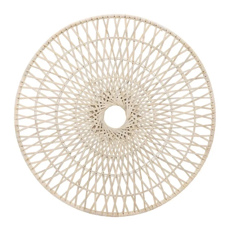 36" Round Wicker Wall Decor - Natural