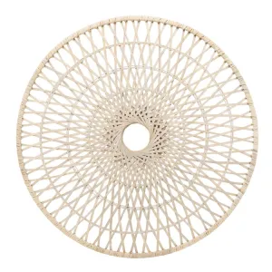36" Round Wicker Wall Decor - Natural