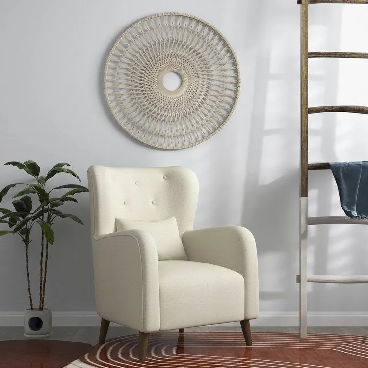 36" Round Wicker Wall Decor - Natural