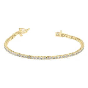 3ct tw LAB GROWN Diamond Bracelet in 14kt Yellow gold