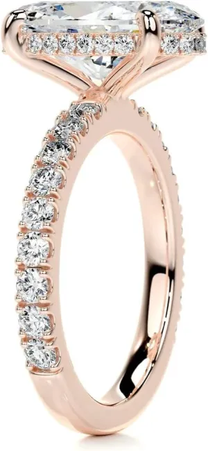 4.0CT Elongated oval Cut Moissanite Solitaire Engagement Ring - A Timeless Symbol of Love.