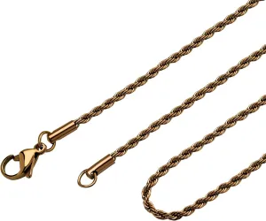 555Jewelry Stainless Steel Hypoallergenic Twisted Singapore Rope Chain Necklace