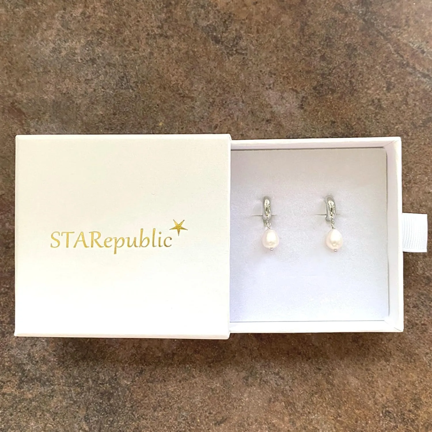 925 Sterling Silver 14K Gold Plated Delicate Small Hoop Pearl Earrings