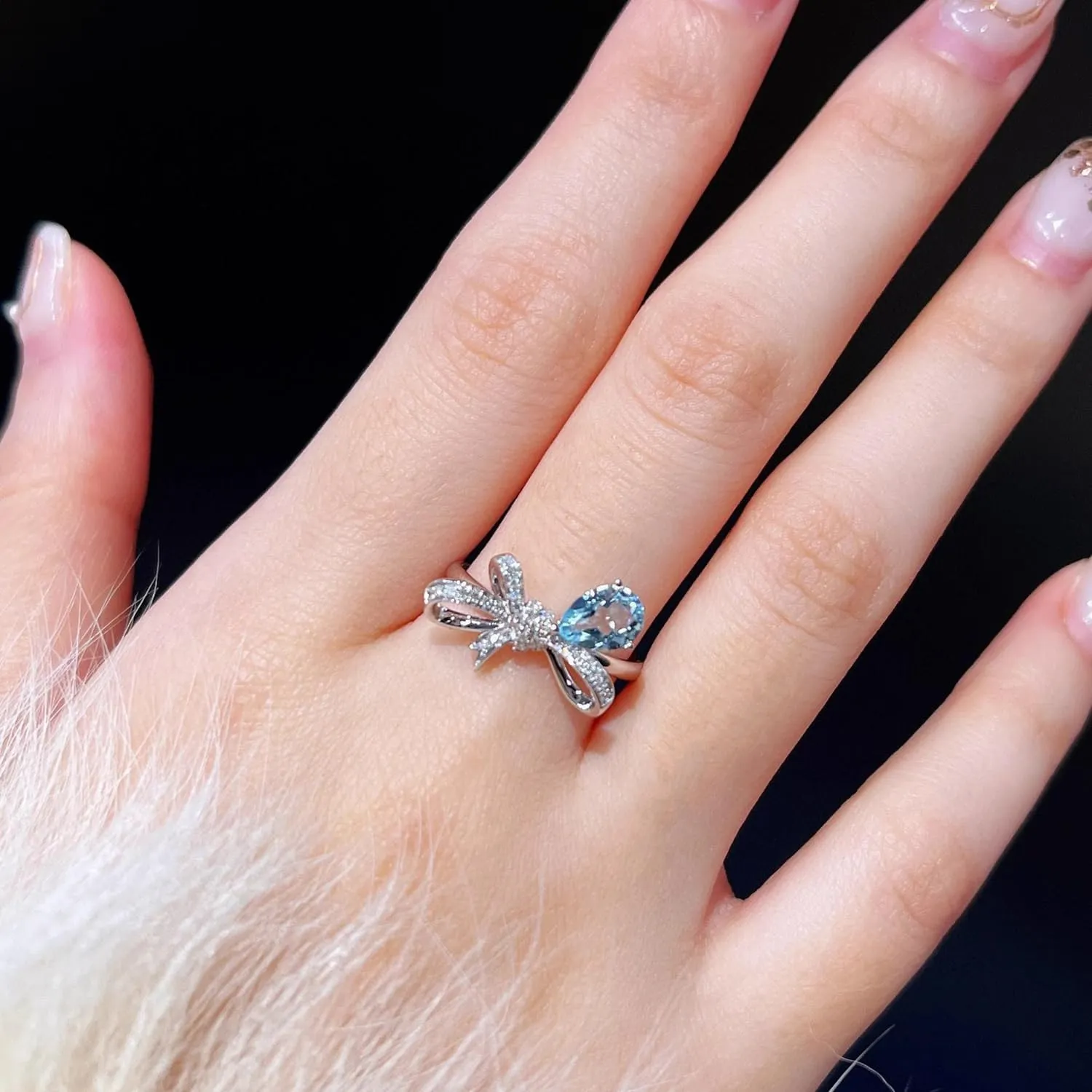 925 Sterling Silver 18K Yellow Gold or Rhodium Plated Bow Pendant Necklace or Ring for Women, Dainty Sterling Silver Dainty Ribbon Bow Choker Necklaces Jewelry for Women 16 2 inches
