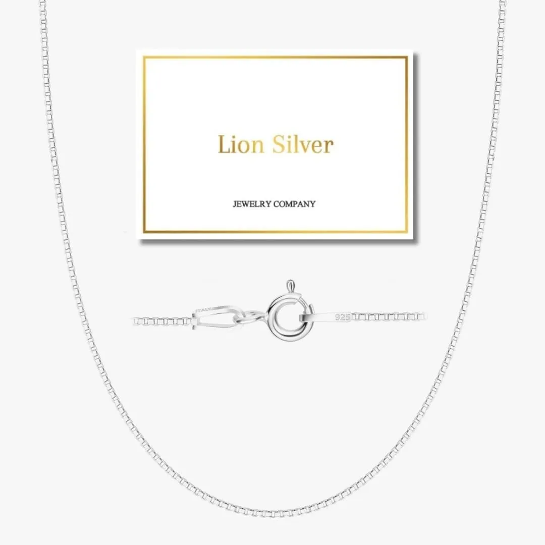 925 Sterling Silver & Gold over Sterling silver 0.6mm Italian Box Chain Strong Necklace for Women Available in 7 Lenghts