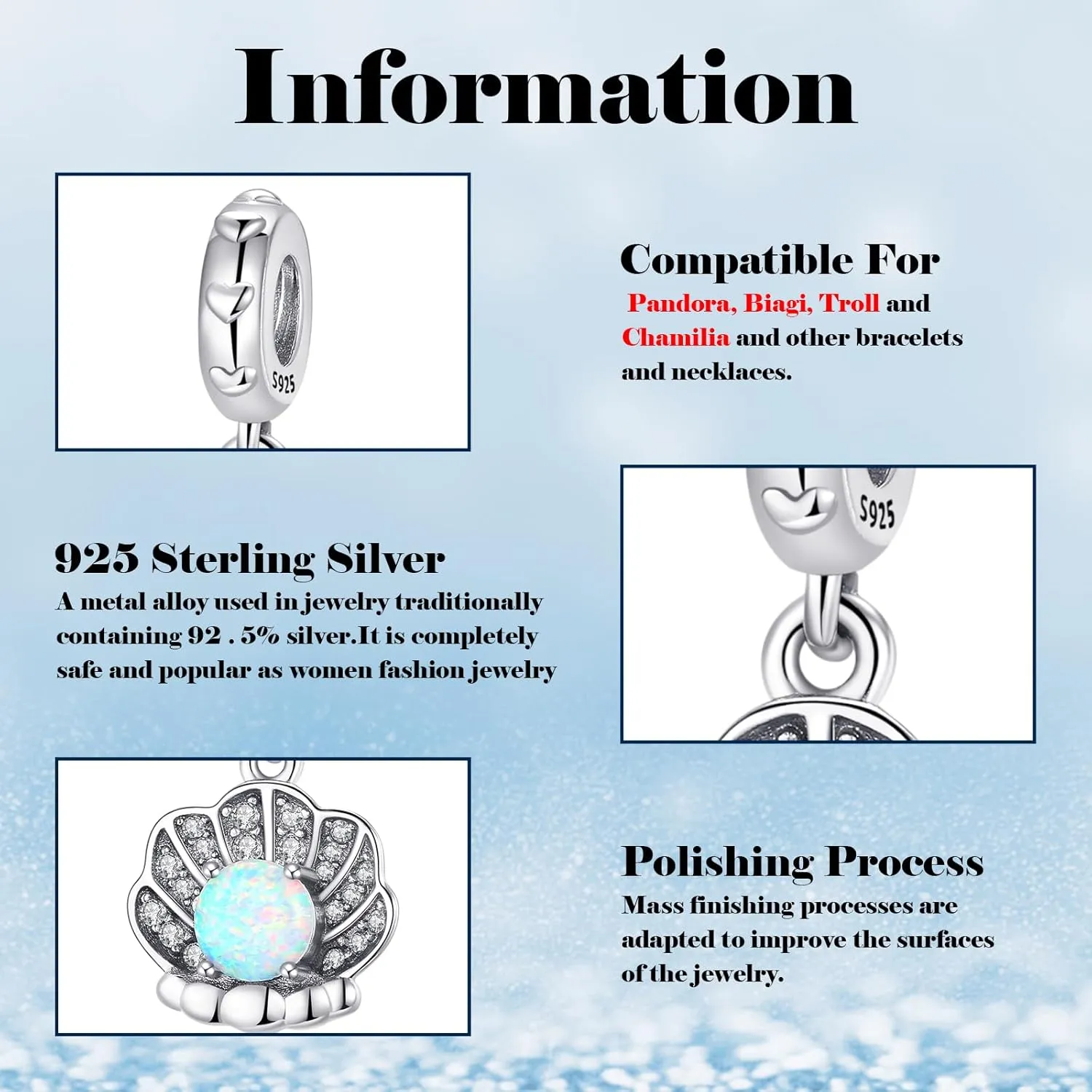 925 Sterling Silver Charms for Bracelets and Necklaces Women Girls Dangle Pendants Beads Charms Jewelry