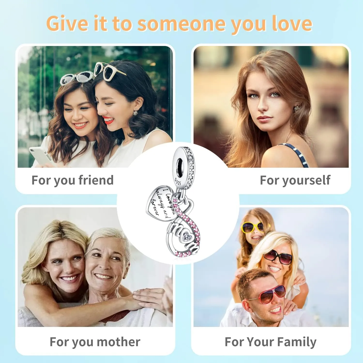 925 Sterling Silver Charms for Bracelets and Necklaces Women Girls Dangle Pendants Beads Charms Jewelry