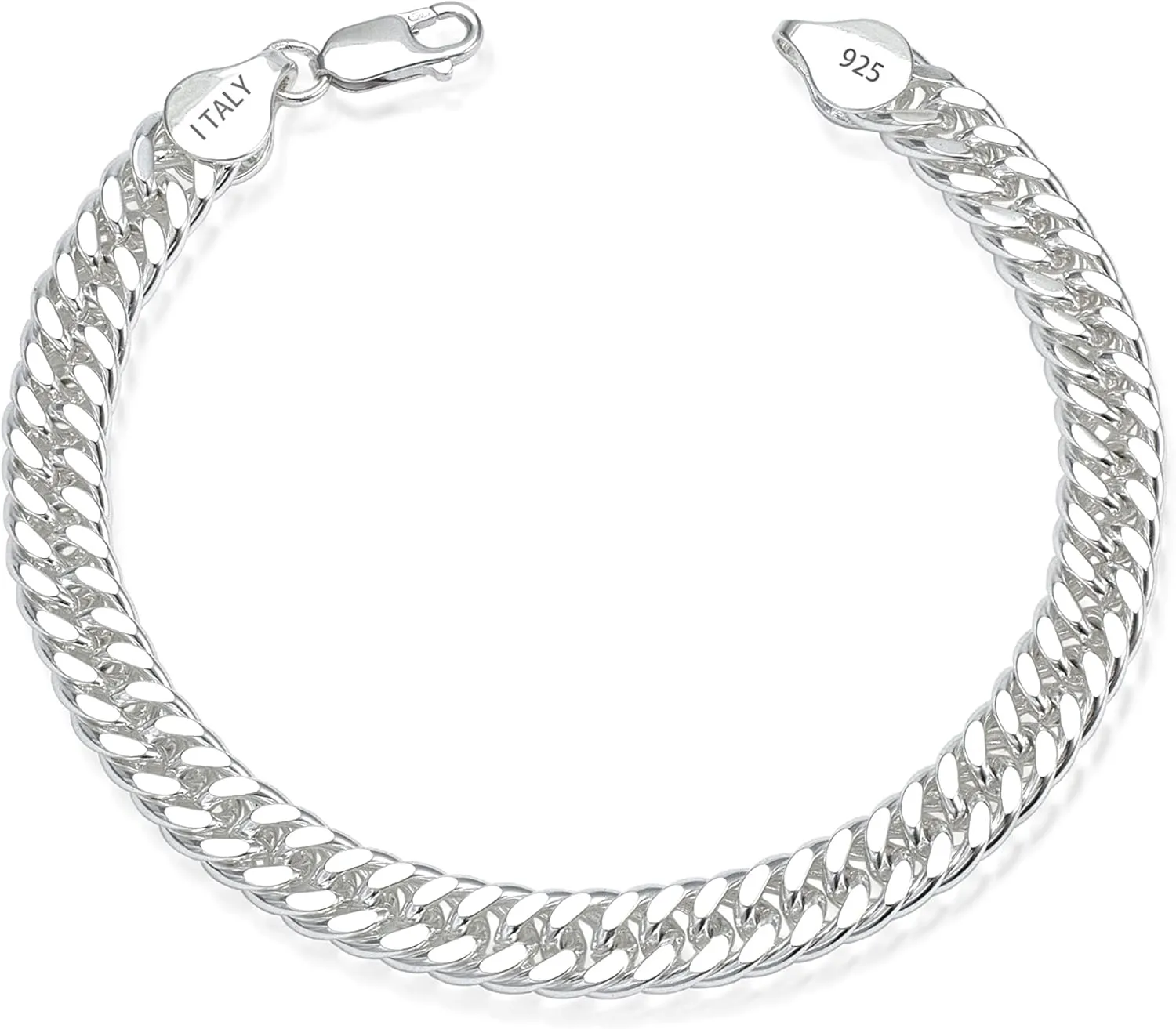 925 Sterling Silver Cuban Bracelets 5/8mm Silver/Gold Bracelets for Women Cuban Link Bracelet for Men 6.5-9 Inches