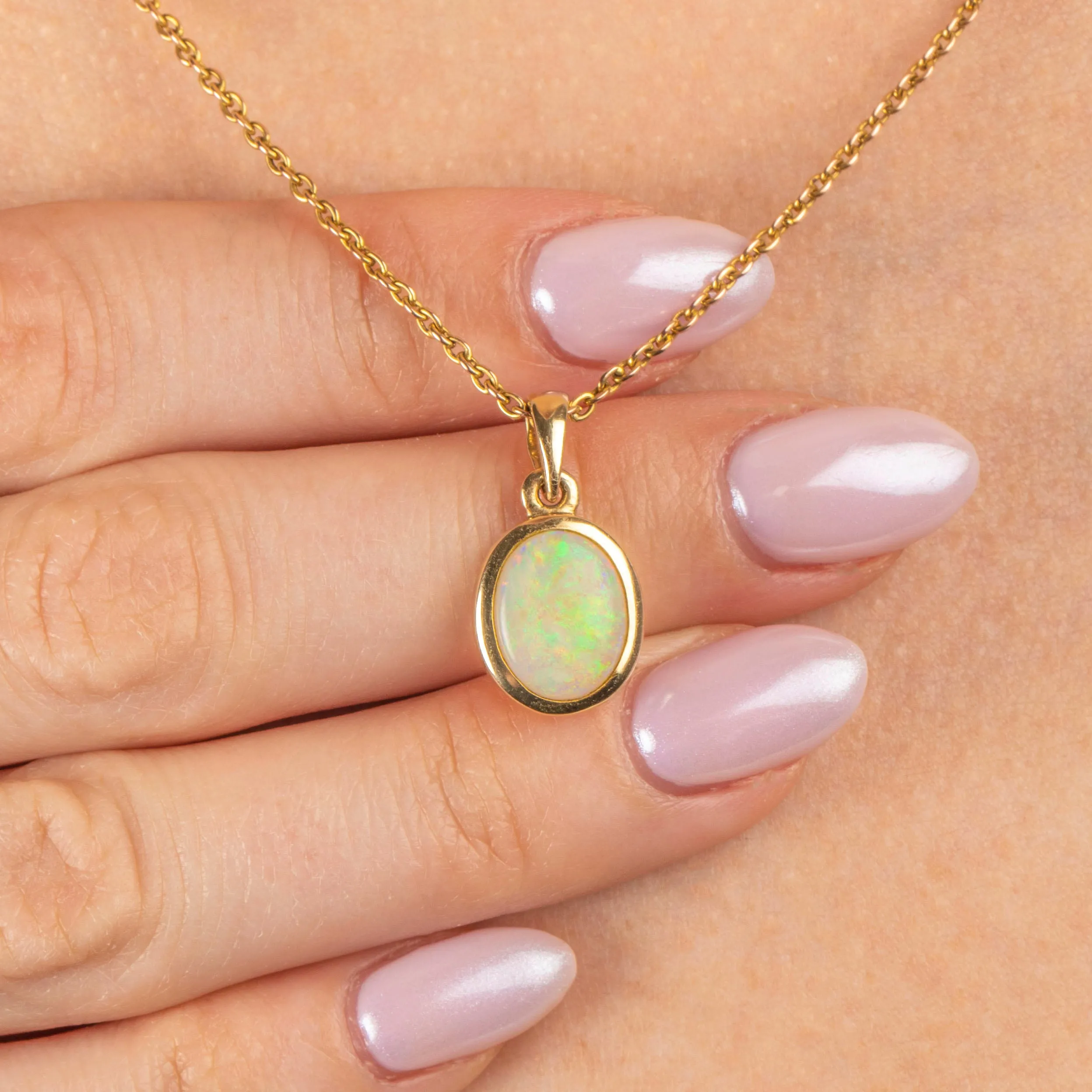 9ct Gold Opal Bezel-Set Charm, 0.91ct