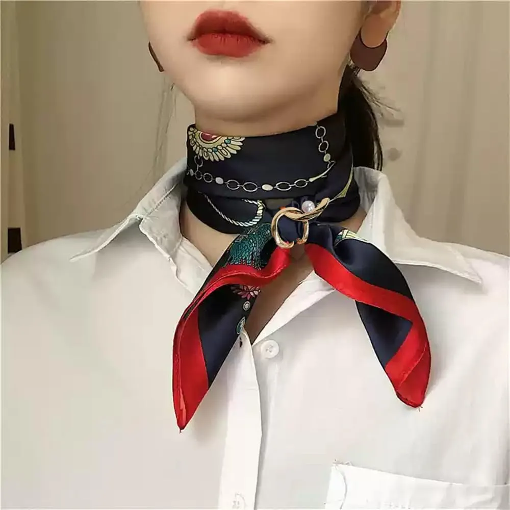 Abstract Snake Silk Scarf Ring Brooch for Women Crescent Moon Ball Shawl Scarves Buckle Wrap Clasp Clip Rings Brooches Fashion Dress Accessories Jewelry