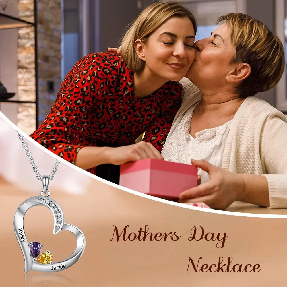 ALBERTBAND Mothers Day Gifts Personalized Mom Necklace for Women Mother Necklace with Birthstone Custom Name Necklaces for Mom Gifts for Mothers from Daughters