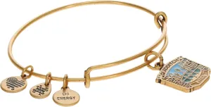 Alex and Ani AS21HPQUIDRG,Harry Potter Quidditch Pitch Expandable Bangle Bracelet,Rafaelian Gold,Blue, Bracelets