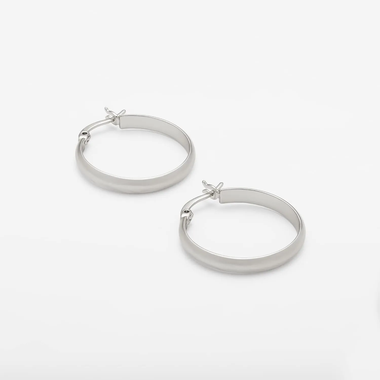Amazon Essentials 14K Gold or Sterling Silver Plated Polished Dome Hoop